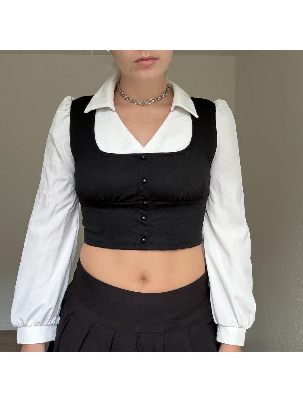 Y2K STYLE VESTED TOP - Picture 2 of 7